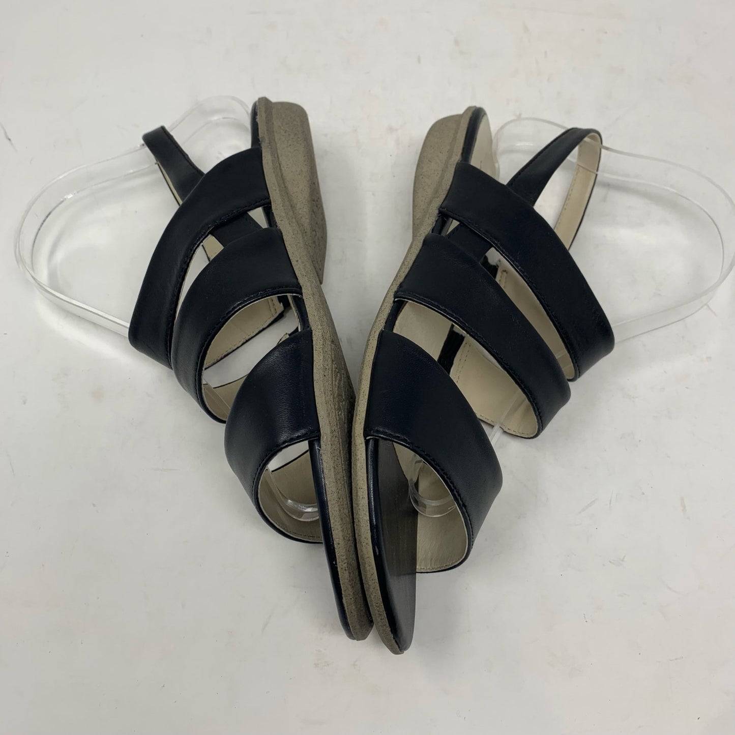 Josef Seibel Fabia 11 Size 39 Strappy Black Leather Sandal Slingback