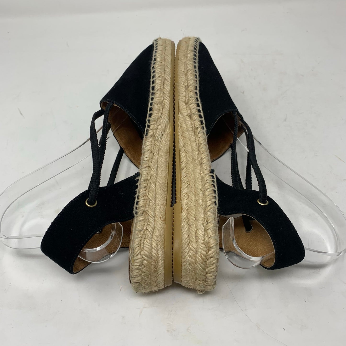 Kanna Thanos Black Suede Closed Toe Espadrilles Made in Spain Size 41 Slingback