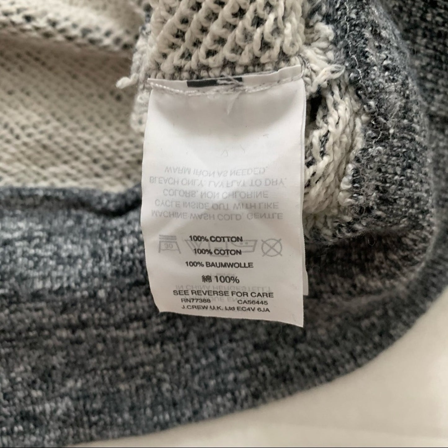 J Crew XXS Cotton Turtleneck Heather Grey Sweater