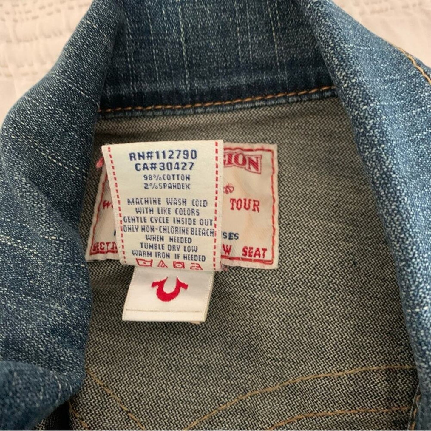 True Religion Emily Dark Wash Western Jean Denim Jacket Women’s Size M