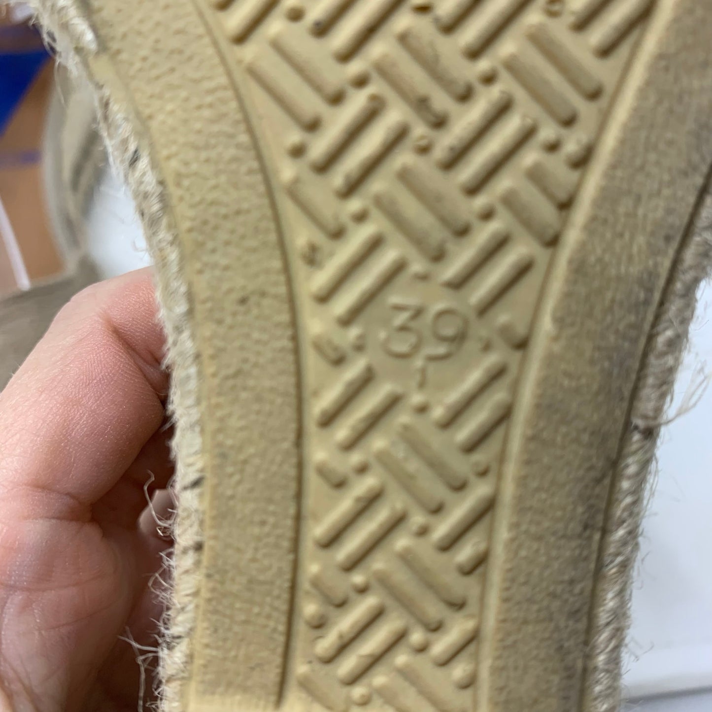 Verbenas Tan Suede Espadrille Wedges Malena Serraje Piedra Size 39 Jute Sandal