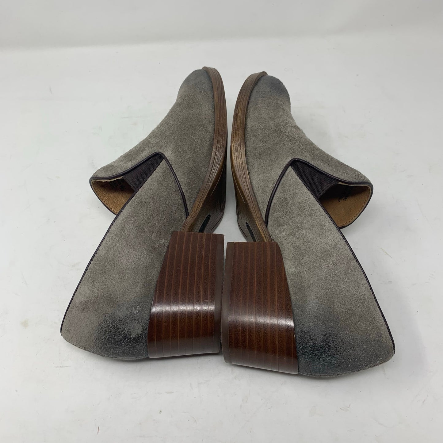 Sofft Velina Women’s Size 9 Modern Grey Suede Leather Block Heel Tonal Career