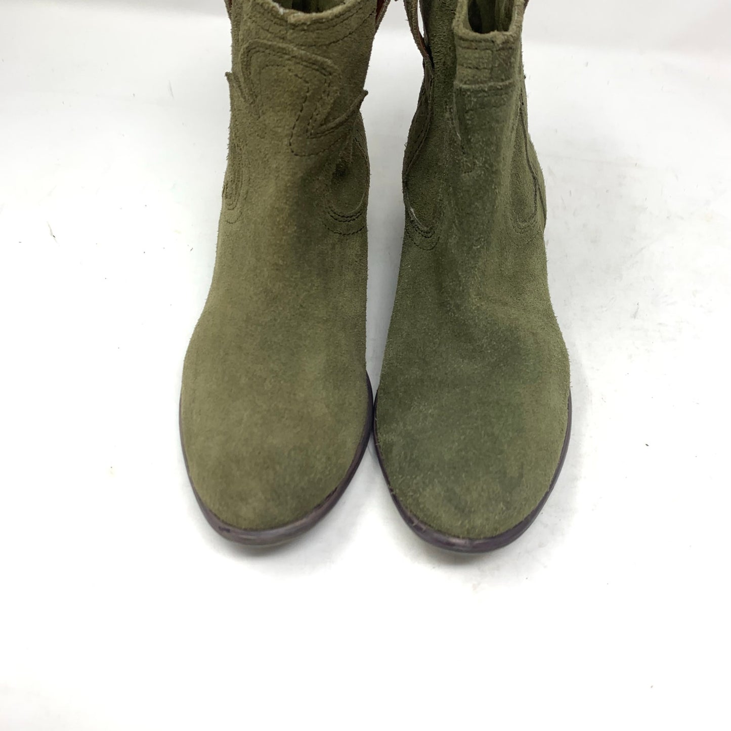 Lucky Brand Terra Green Suede Leather Ankle Boot Bootie Size 7 37
