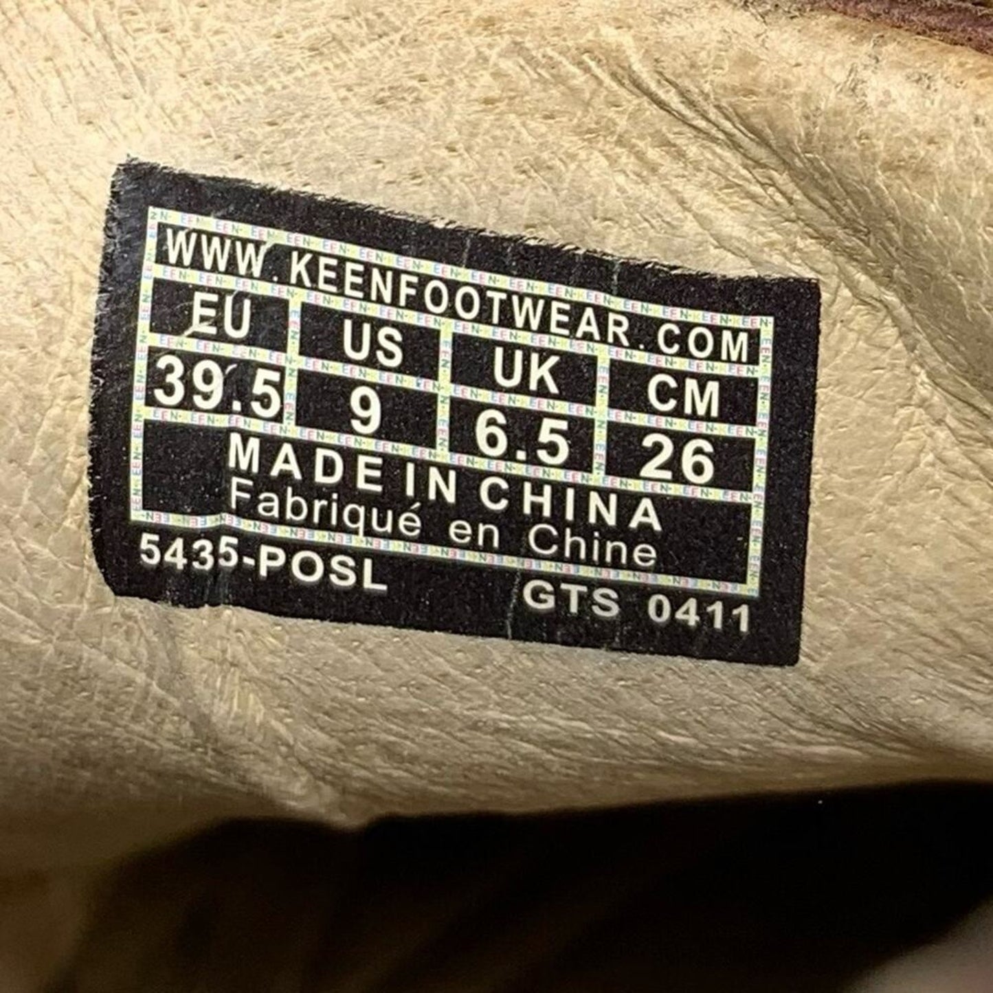 Keen Brown Leather Women’s Hiking Lace Up Shoes Size 9 5435-POSL