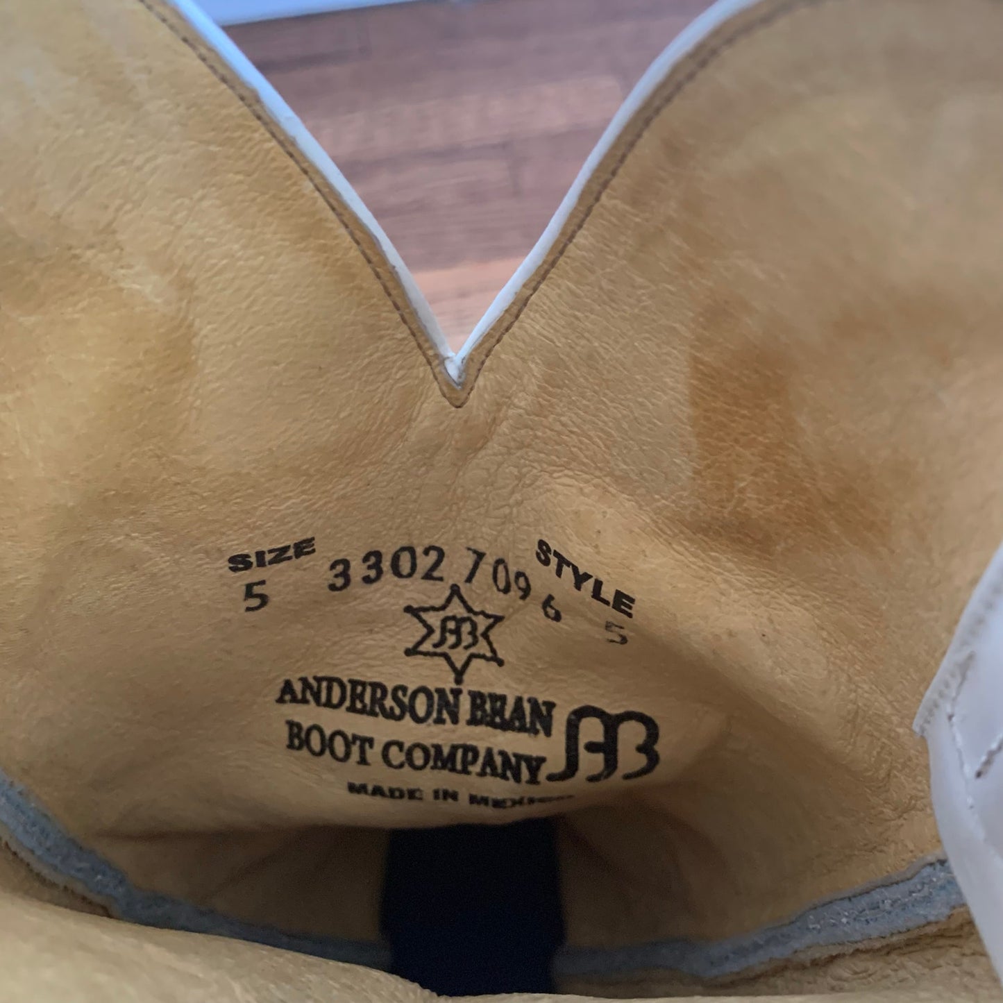 Anderson Bean Youth Size 5 Coyote Sand Sky Blue Western Cowboy Boots ABK7096