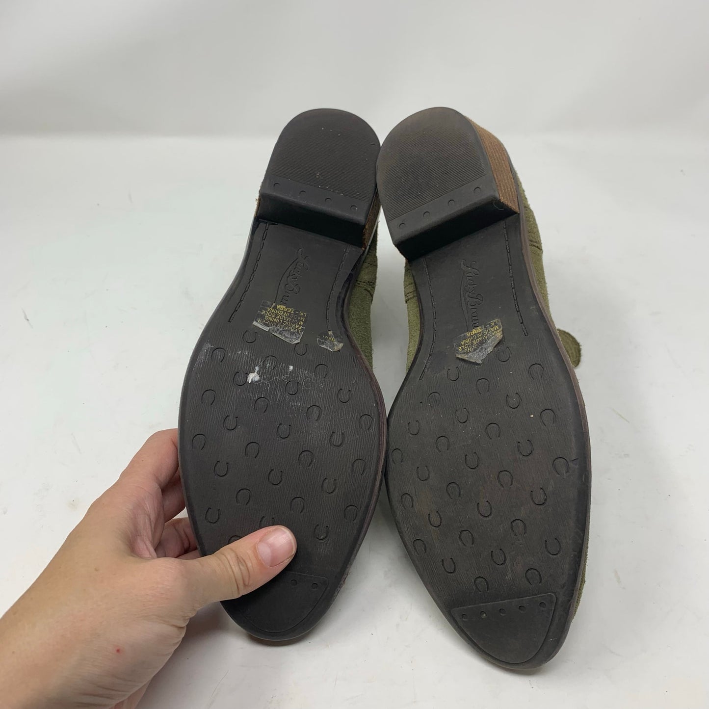 Lucky Brand Terra Green Suede Leather Ankle Boot Bootie Size 7 37