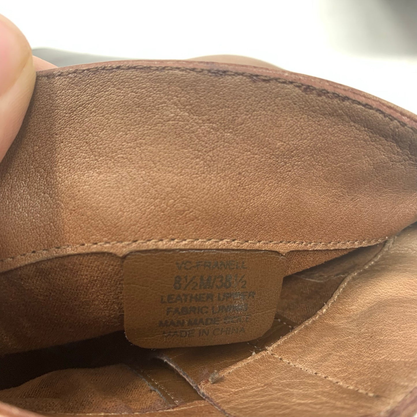 Vince Camuto Franell 8.5 Brown Leather High Heel Bootie Ankle Boot